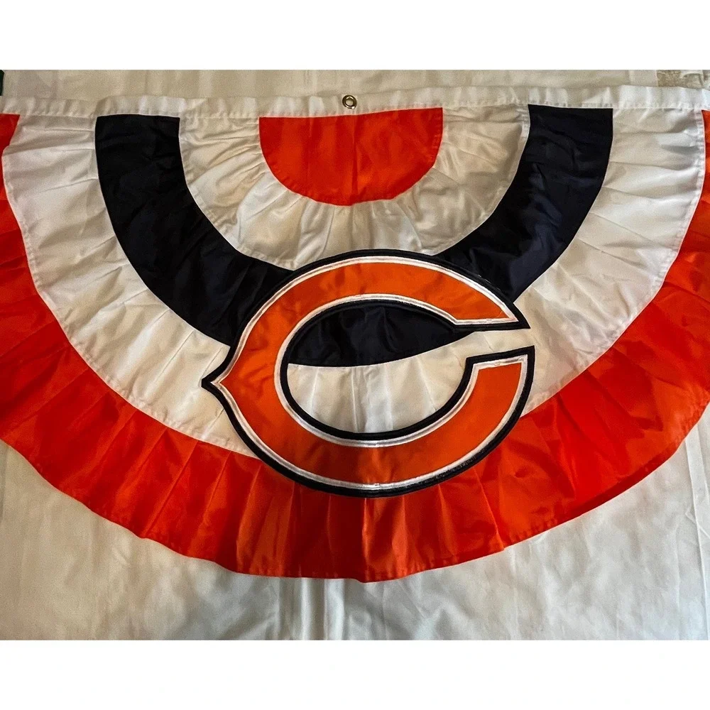 NEW Chicago Bears Bunting Pleated Fan Banner Flag 51 X27